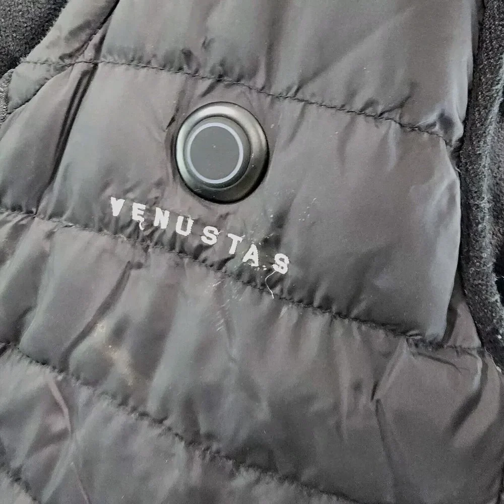 Venustas Vest Mens Medium Black Heated Puffer Insulated Warming Outdoor